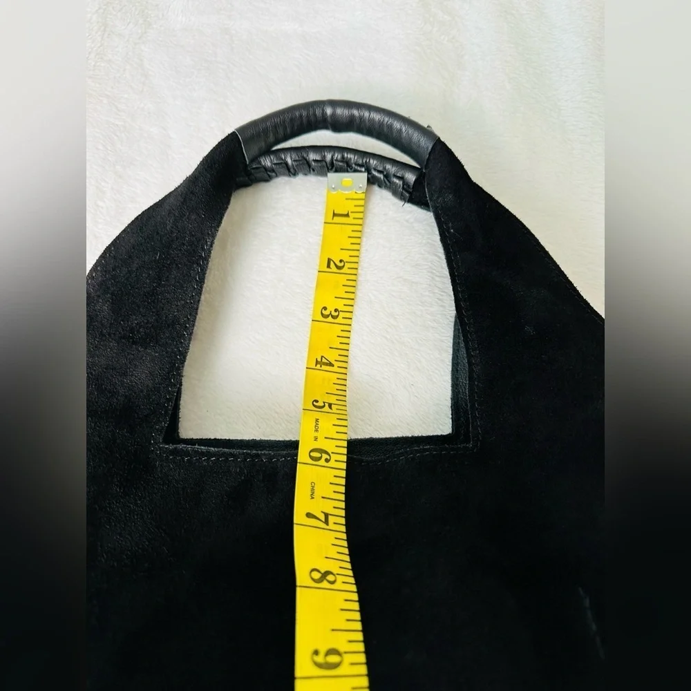 Haute Hippie Black Suede Hobo Bag With Detachable Pouch - Picture 5 of 12